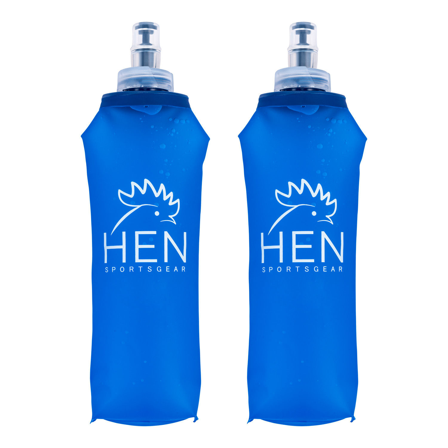 Vooraanzicht 2 waterflessen 500 ML