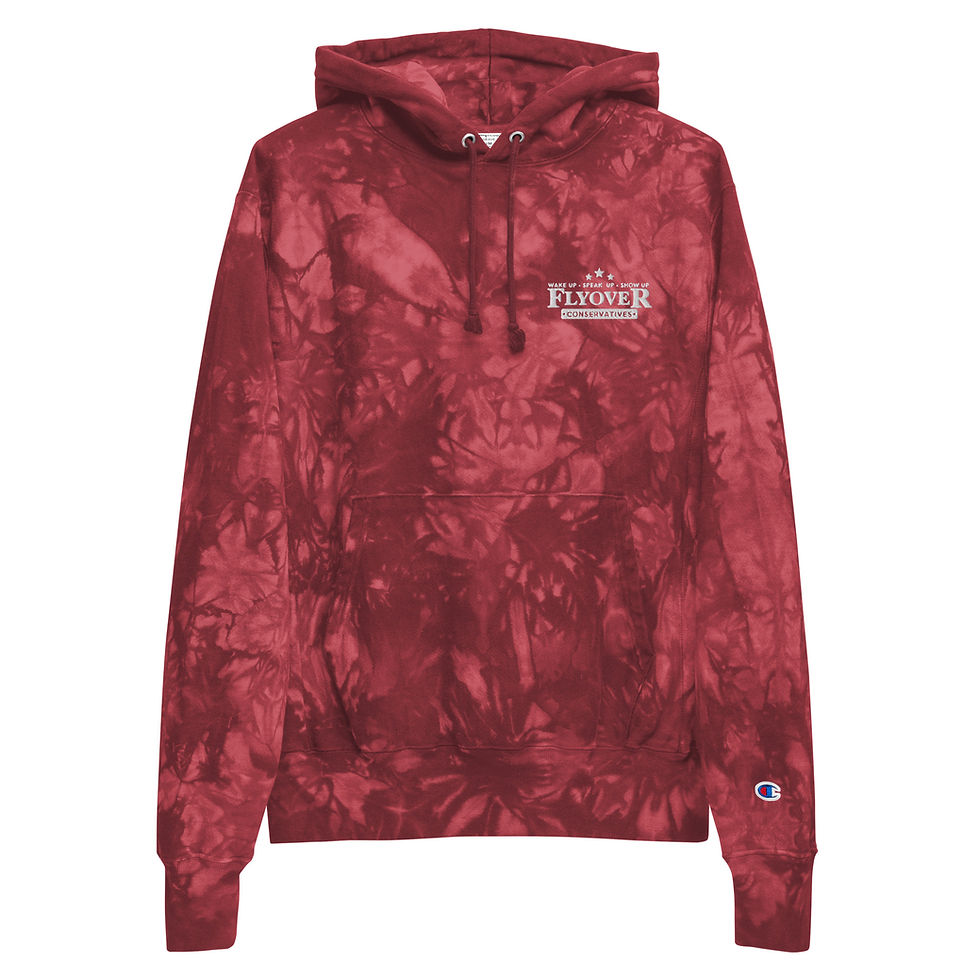 Thumbnail: Flyover Embroidered | Unisex Champion tie-dye hoodie
