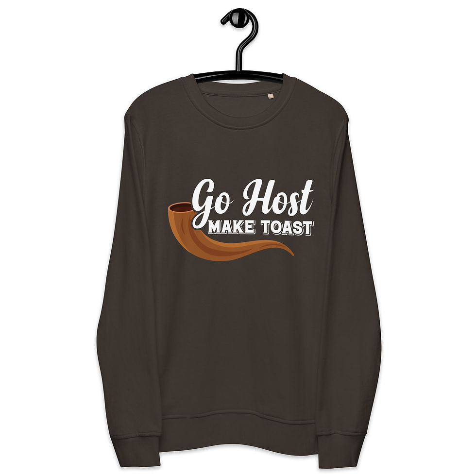 Thumbnail: Go Host. Make Toast. | Unisex organic sweatshirt