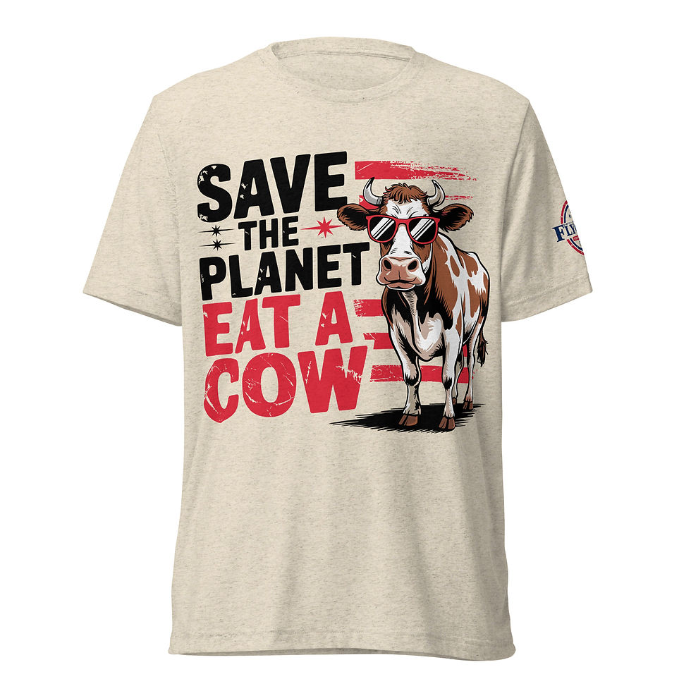Thumbnail: Save the Planet... Eat a Cow! | Short sleeve t-shirt