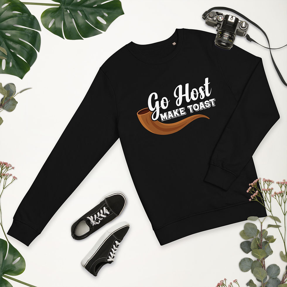 Thumbnail: Go Host. Make Toast. | Unisex organic sweatshirt