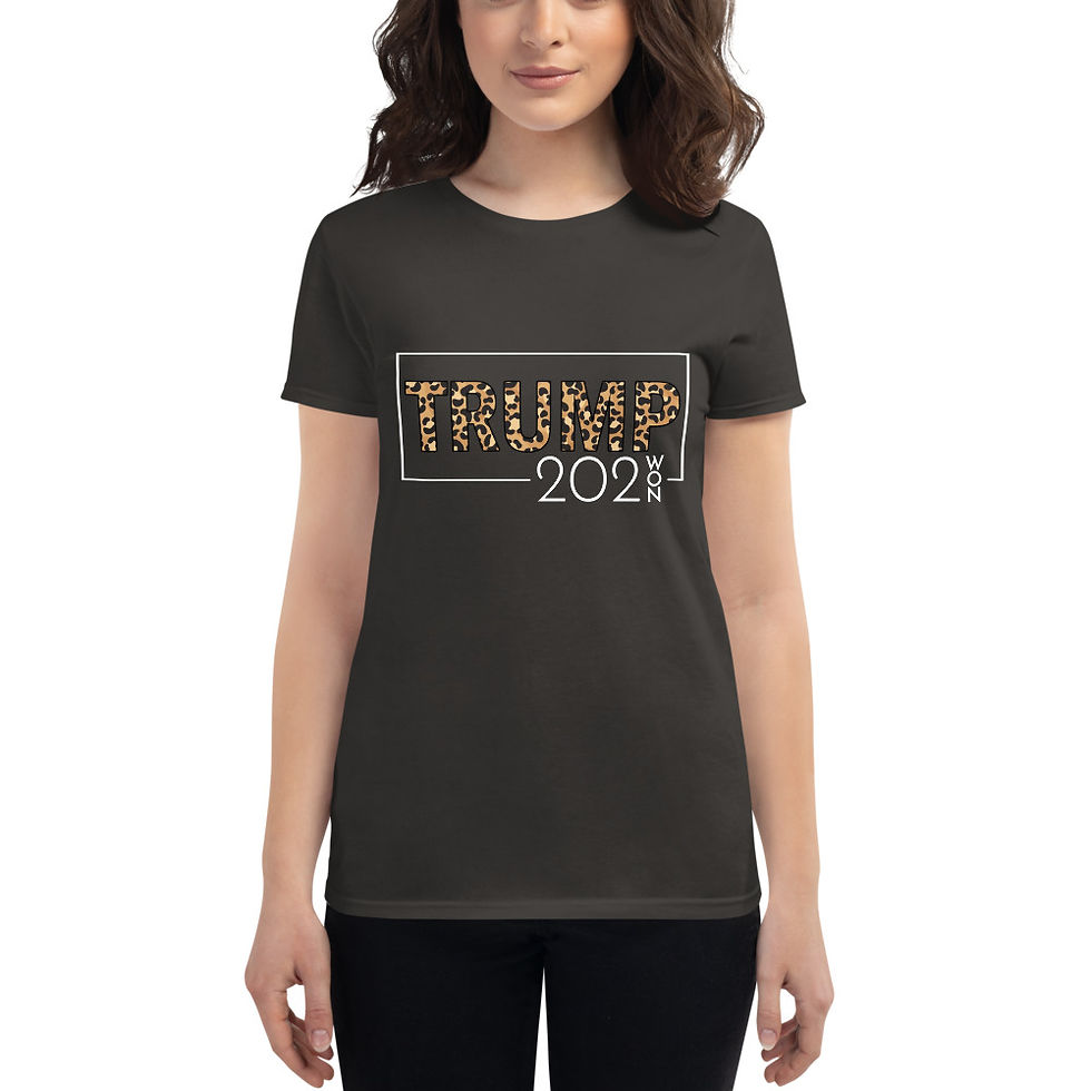 Thumbnail: Trump Won Cheetah Print | Women's short sleeve t-shirt