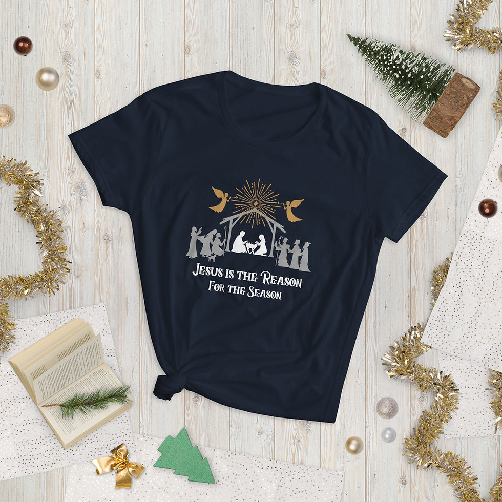 Thumbnail: JESUS IS THE REASON FOR THE SEASON | Women's short sleeve t-shirt