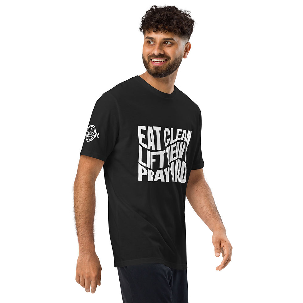 Thumbnail: Eat Clean • Lift Heavy • Pray Hard | Under ArmourⓇ athletic t-shirt