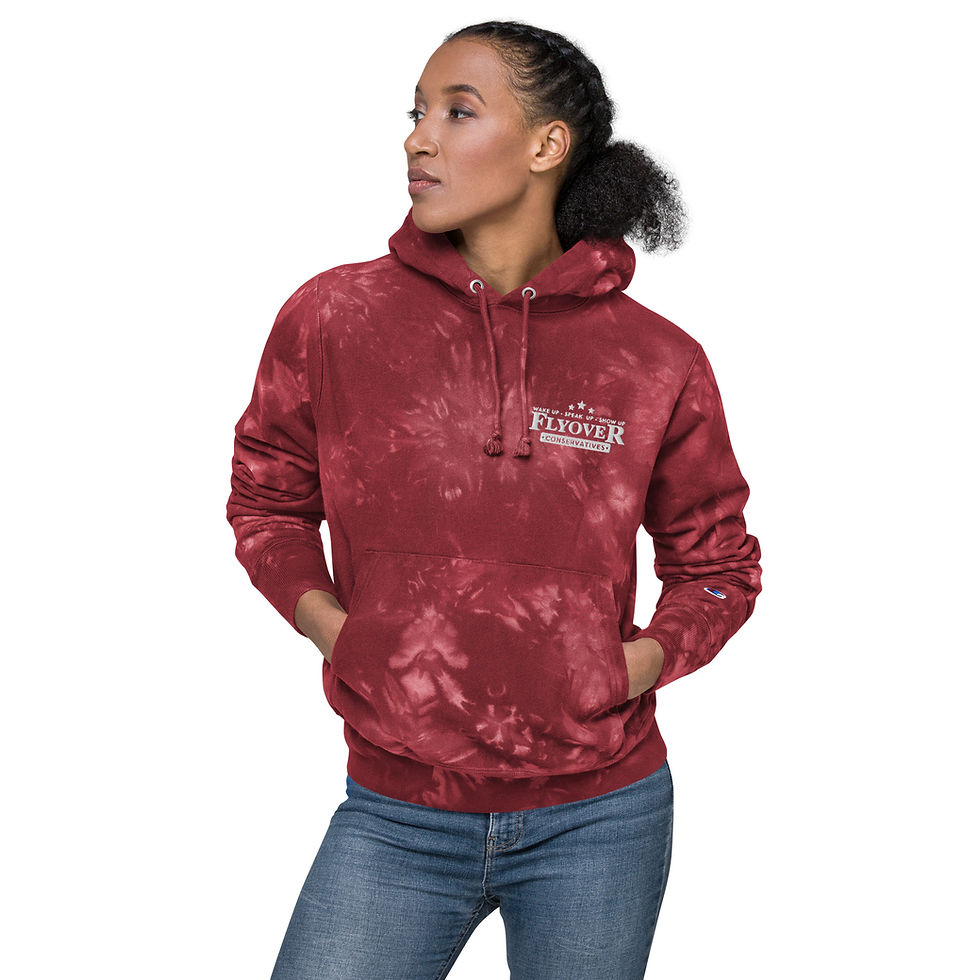 Thumbnail: Flyover Embroidered | Unisex Champion tie-dye hoodie