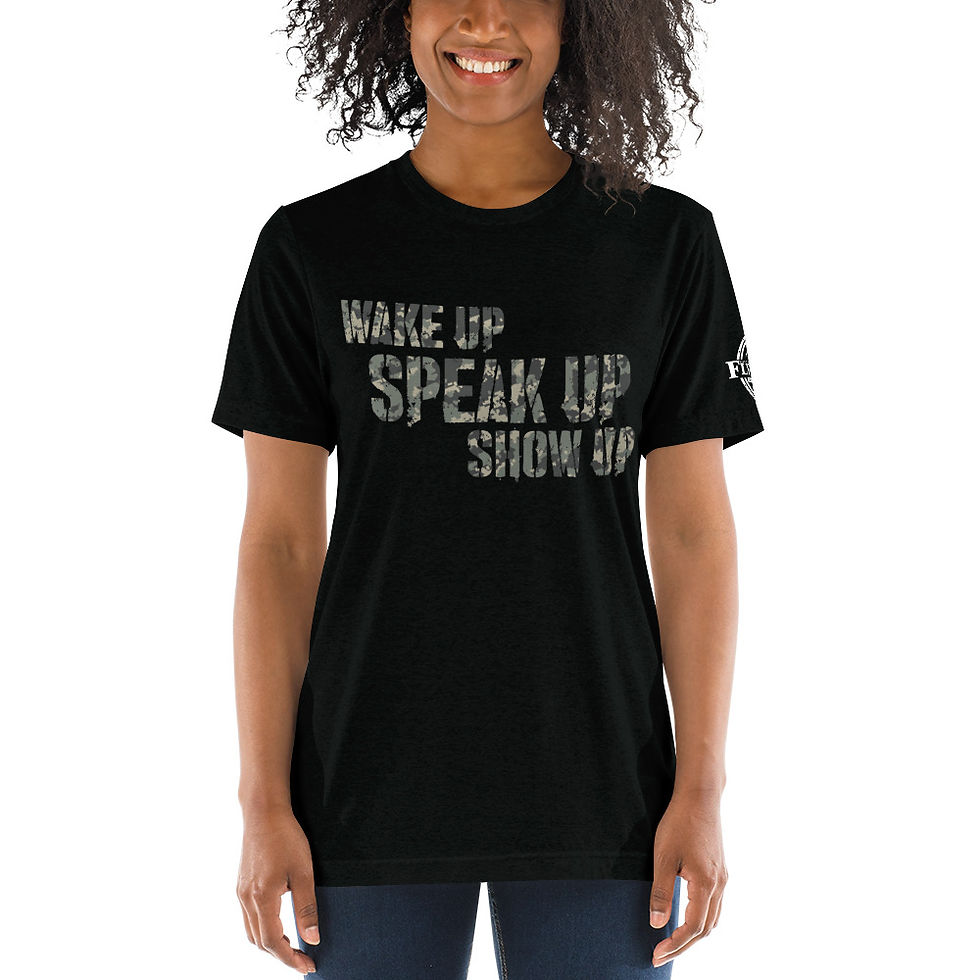 Thumbnail: Camo Wake Up Speak Up Show Up | Short sleeve t-shirt