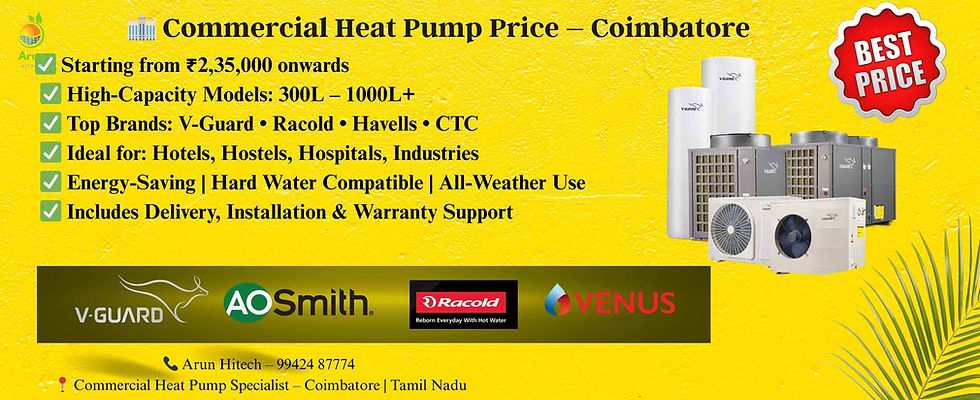 Tamil Nadu’s Trusted Supplier for Commercial Heat Pumps
