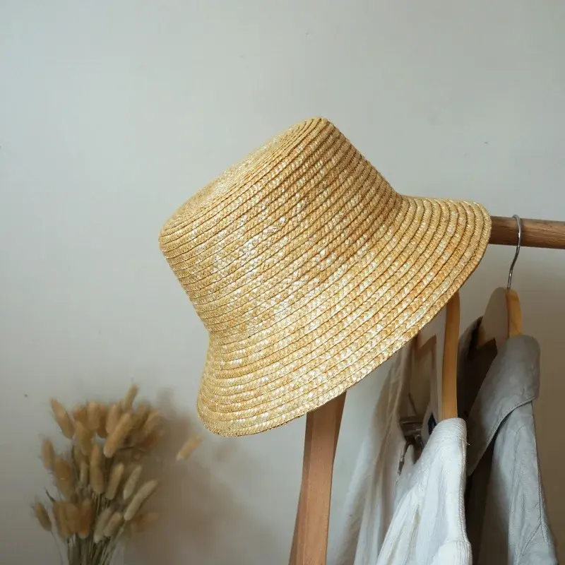 Thumbnail: Straw Bucket Hat w/ Ribbon Bowknot