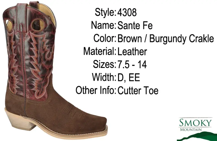 Thumbnail: Smoky Mountain Boots - Men's Boot "Santa Fe"