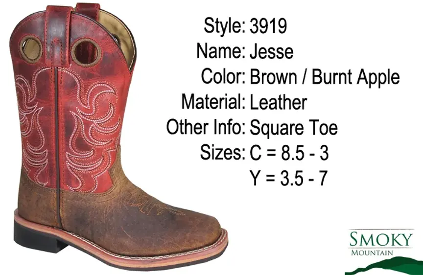 Thumbnail: Smoky Mountain Boots - Youth Boot "Jesse"