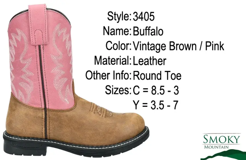 Thumbnail: Smoky Mountain Boots - Youth Boots "Buffalo"