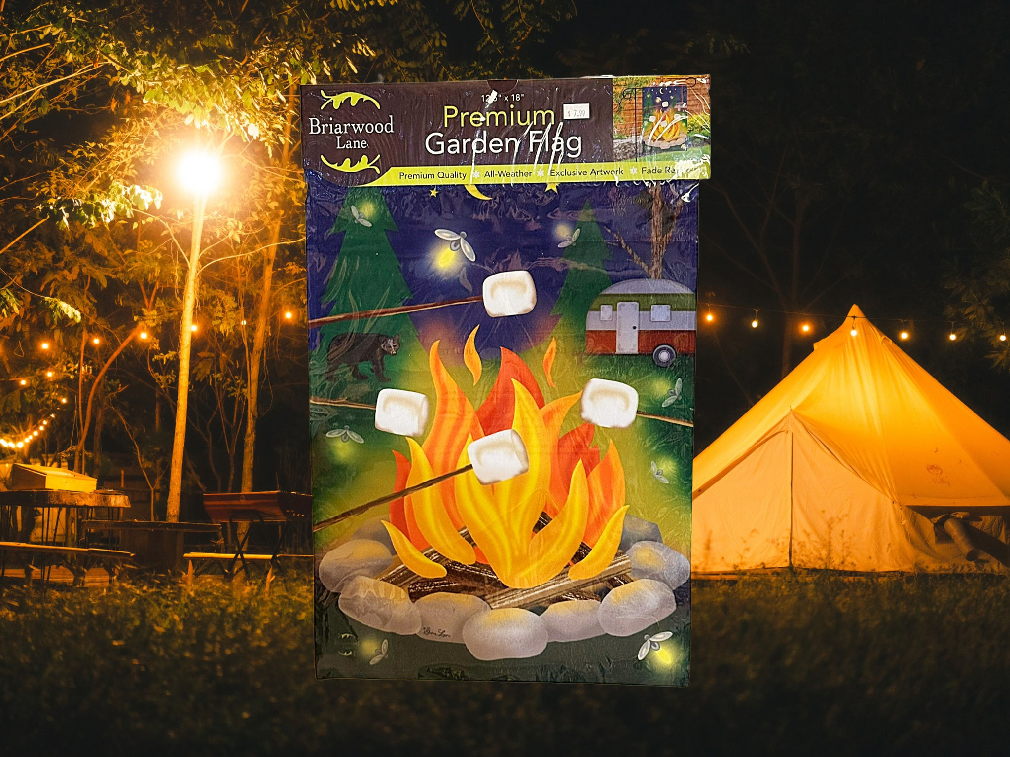 Briarwood Lane Premium Garden Flag - Campfire S'Mores