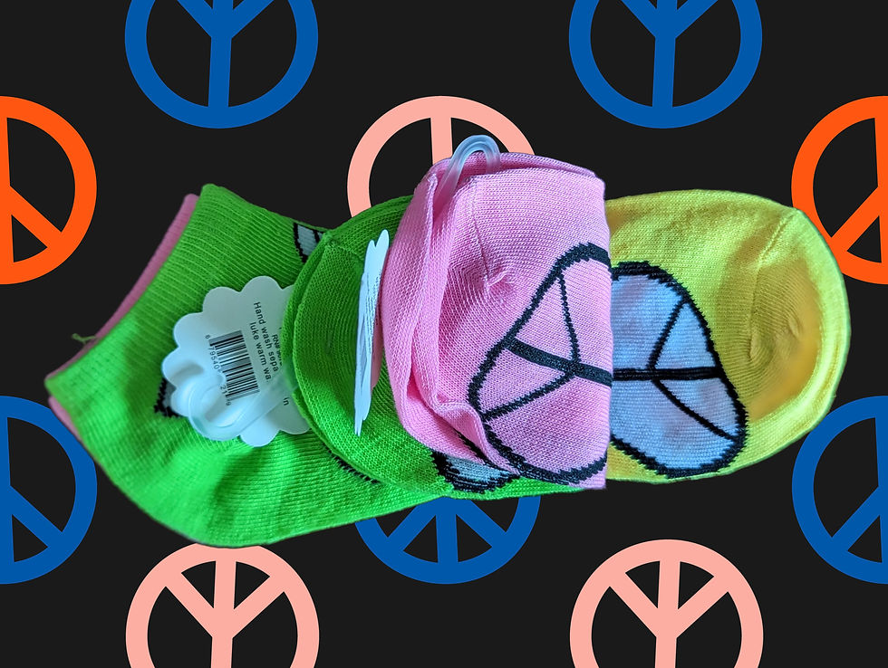 Thumbnail: Jennifer Peace Sign Fashion Socks