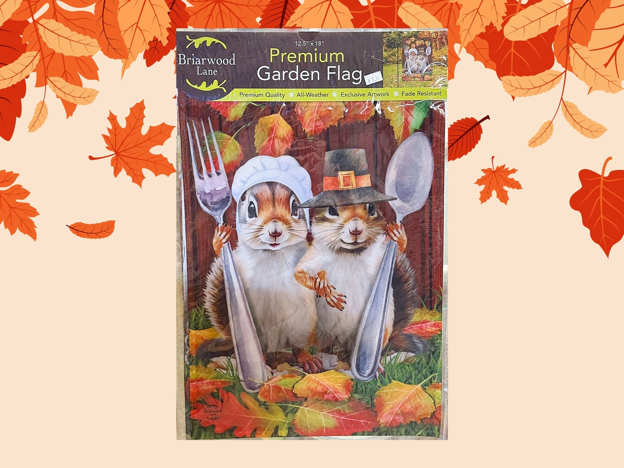 Briarwood Lane Premium Garden Flag - Thankful Chipmunks