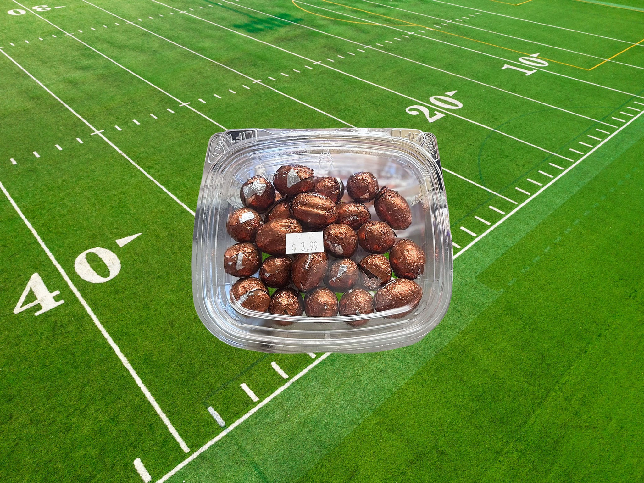 Foiled Chocolate Footballs - 6oz