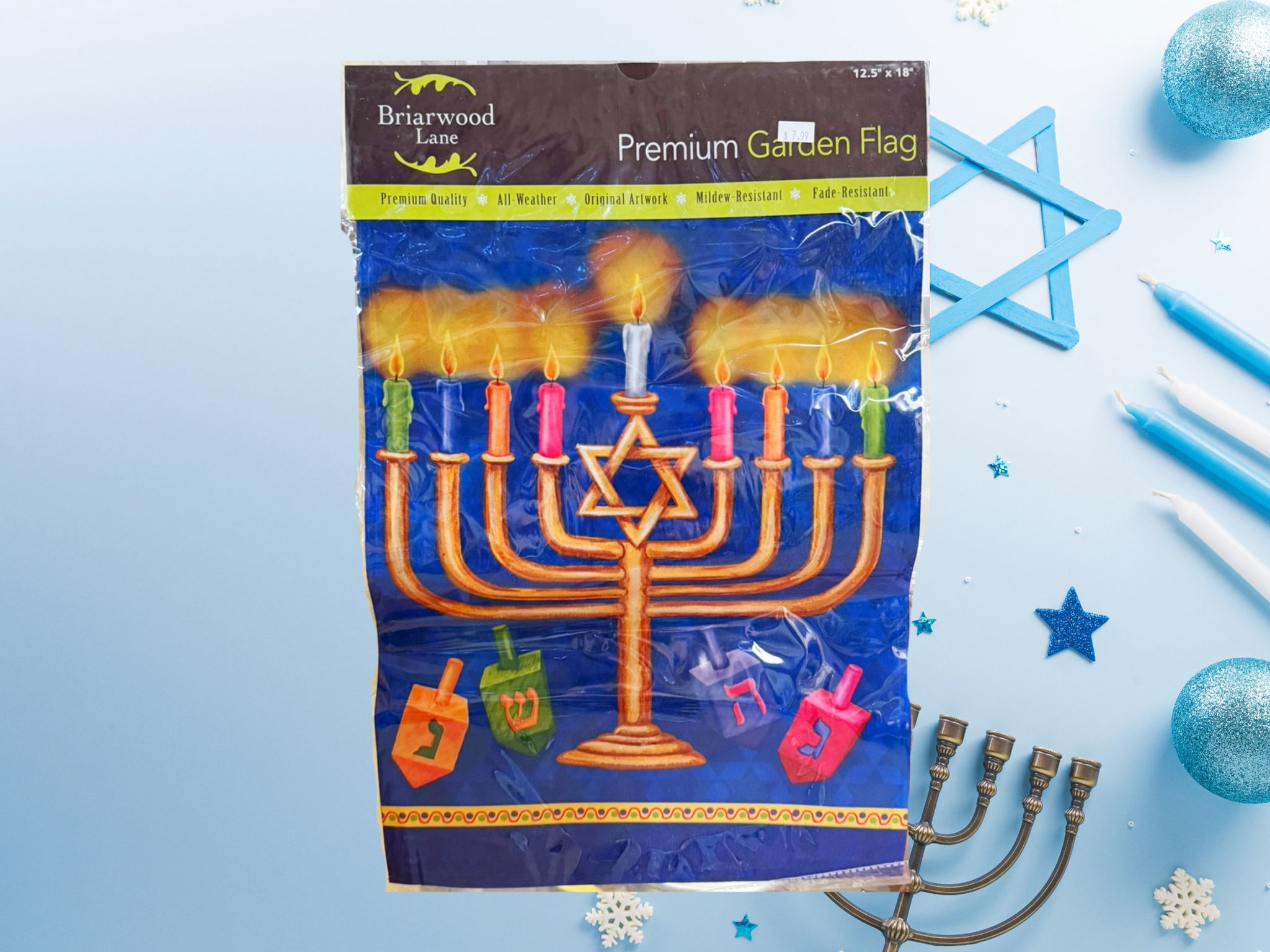 Briarwood Lane Premium Garden Flag - Happy Hanukkah