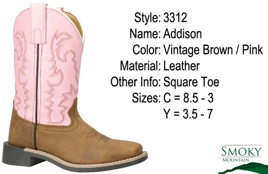 Smoky Mountain Boots - Youth Boots "Addison"