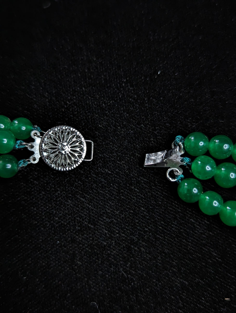 Thumbnail: Green Beaded Costume Necklace