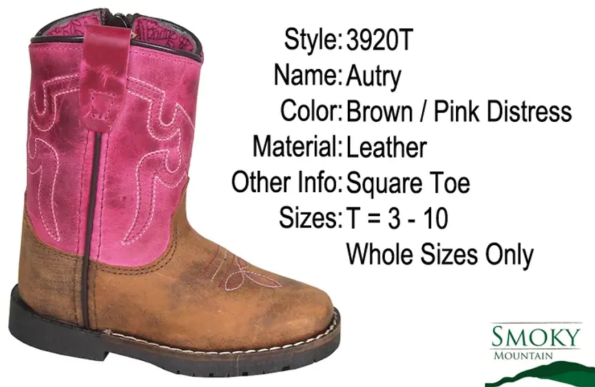 Thumbnail: Smoky Mountain Boots - Toddler Boot "Autry" with Tricot Lining