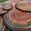 Thumbnail: Fiery Orange fully-beaded Maasai placemats, Orange Maasai beaded placemats, Mats