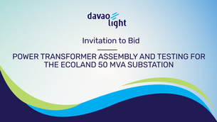 INVITATION TO BID: POWER TRANSFORMER ASSEMBLY AND TESTING FOR THE ECOLAND 50 MVA SUBSTATION