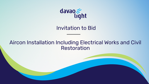 INVITITATION TO BID: Aircon Installation Including Electrical Works and Civil Restoration