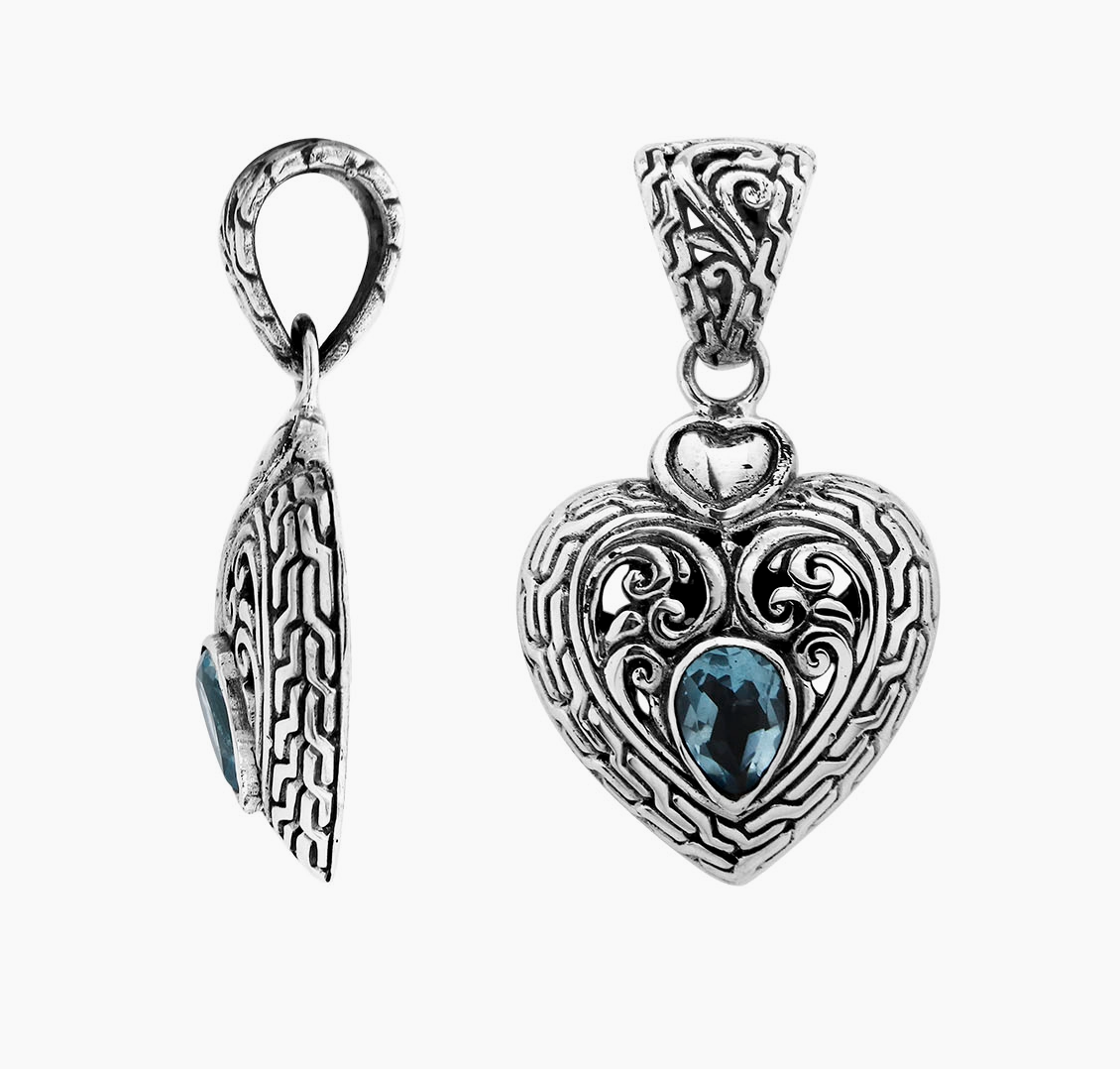 Handcrafted Sterling Silver Heart Pendants