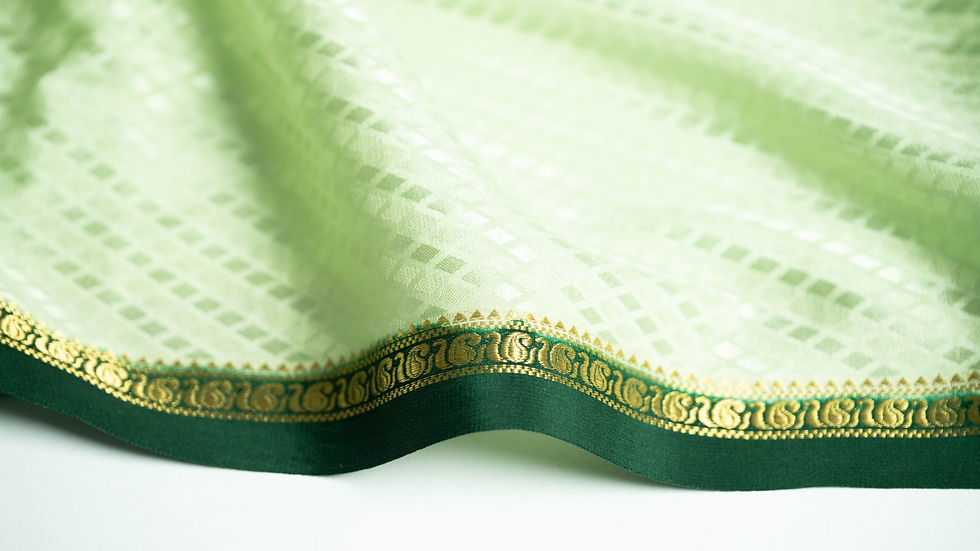 Thumbnail: Green Pure Silk Saree