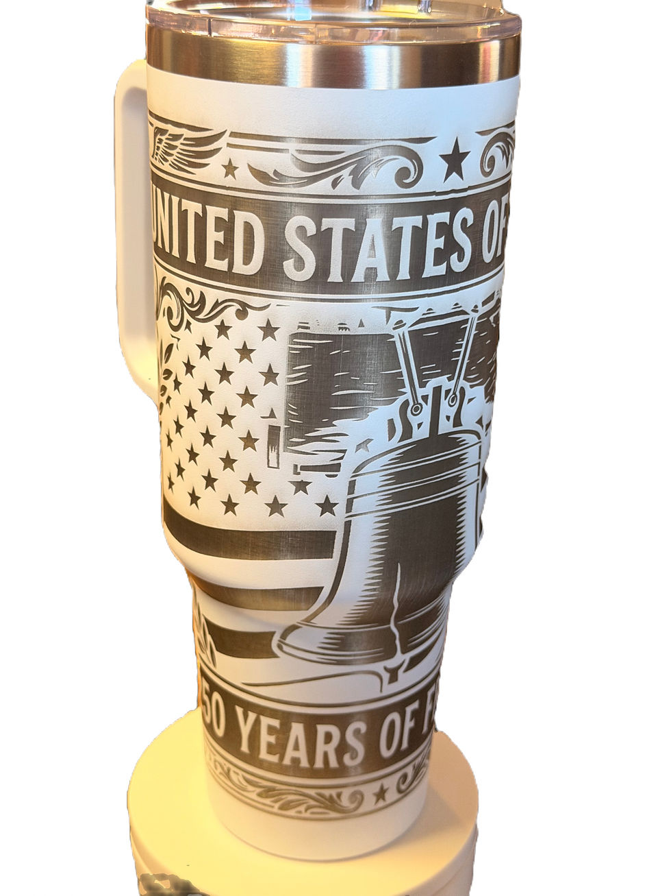 Thumbnail: 250th, Liberty Bell 40 oz Tumbler - White