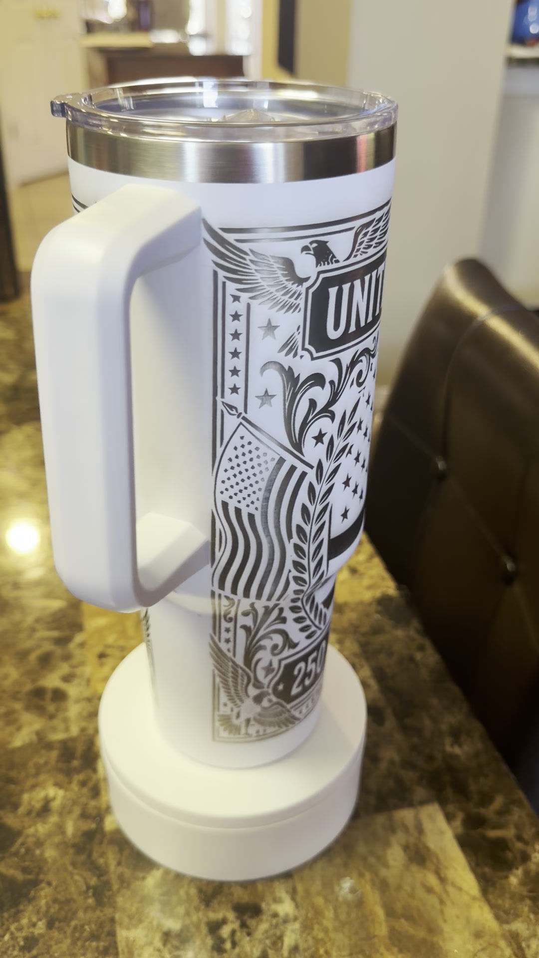 250th, Liberty Bell 40 oz Tumbler - White