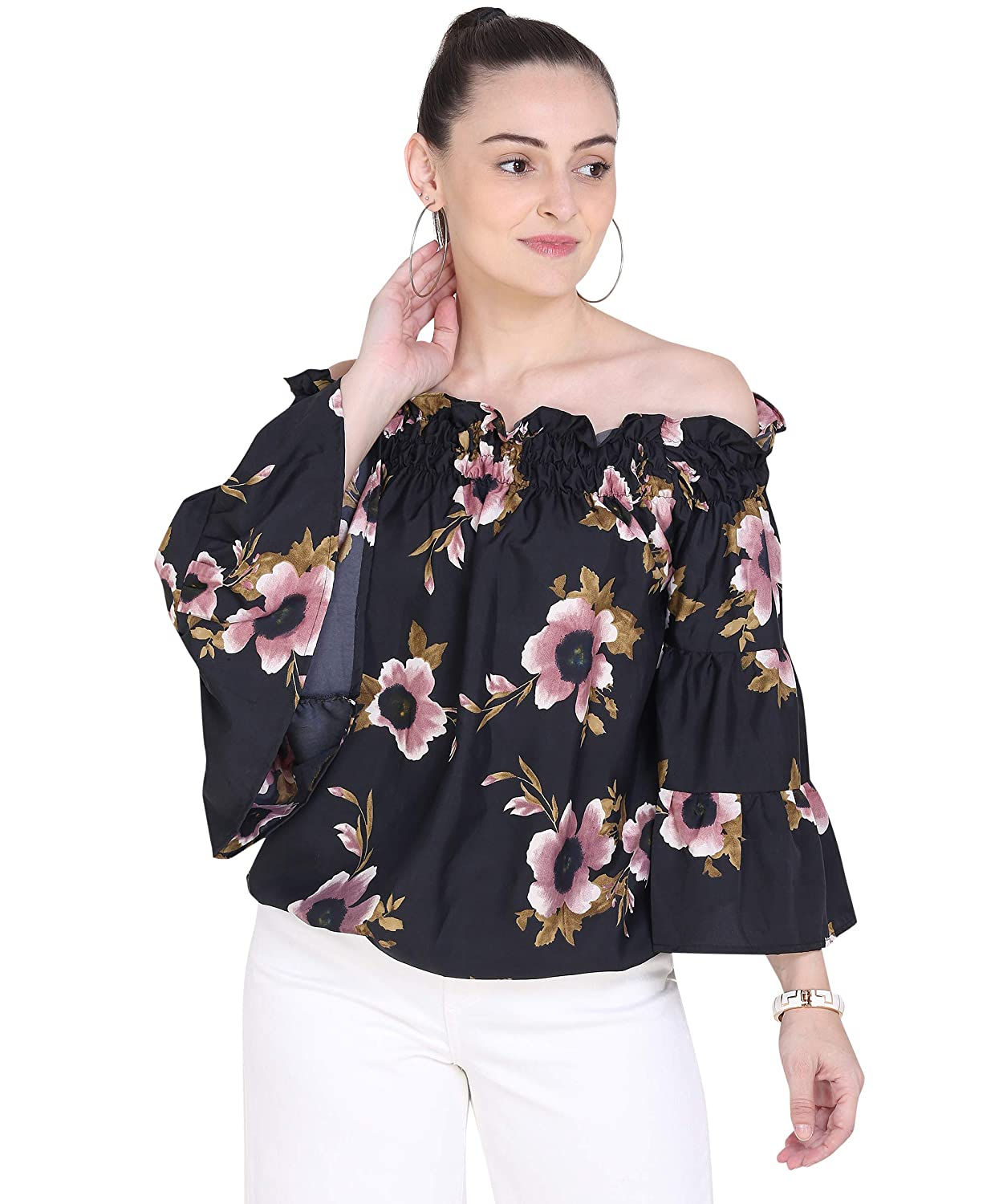 Women's Crepe Off Shoulder Top