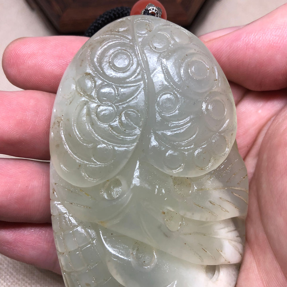 Thumbnail: 金珠滿手-河磨玉手把件