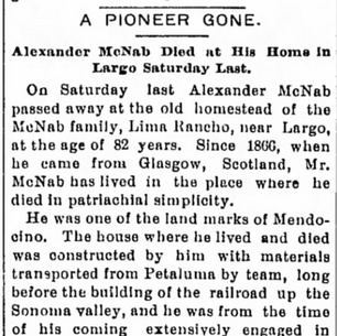 URP APRIL 12 1901 ALEXANDER MCNAB OBITUARY