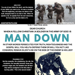 10.26.17 MSG FROM JESUS: DEAR CHURCH
WHEN A FELLOW CHRISTIAN (A SOLDIER IN THE ARMY OF GOD) IS MAN D