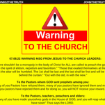 07.08.22 WARNING MSG FROM JESUS TO THE CHURCH LEADERS