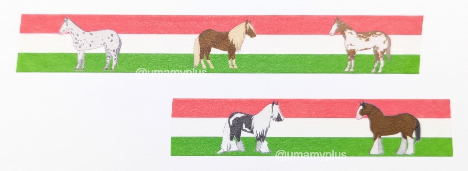 お絵描き大賞典：世界の馬たち（緑）