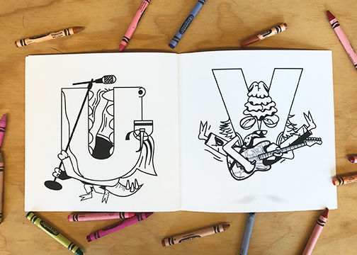 Thumbnail: Monsters of Rock Coloring Alphabook volume 1
