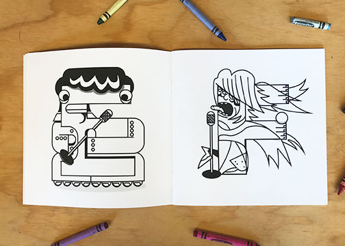 Thumbnail: Monsters of Rock Coloring Alphabook volume 1