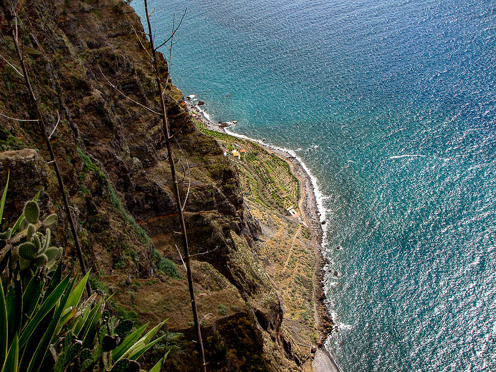 The Cabo Girão, looking down the 580 metre cliff