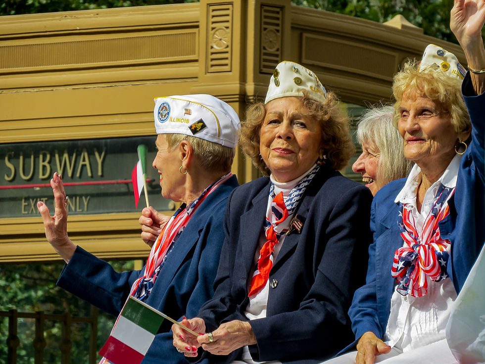 The Chicago Italian community celebrate Columbus day with a parade in October