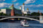 The Moskva River, a good way to take in the Moscow skyline