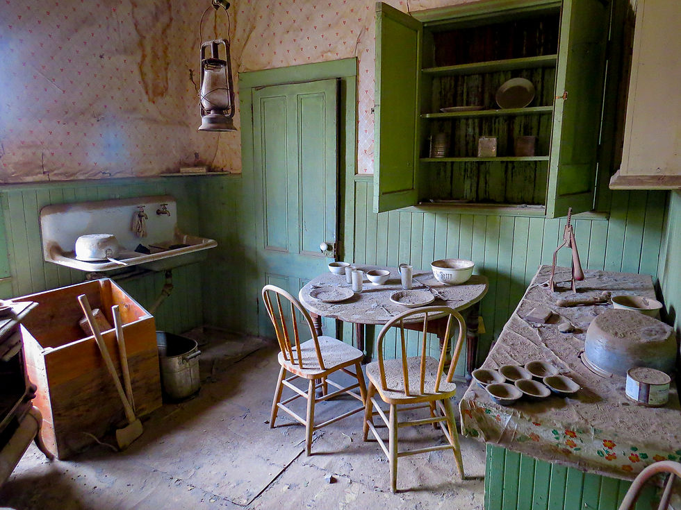Peering through the window at the Bodie ghost town