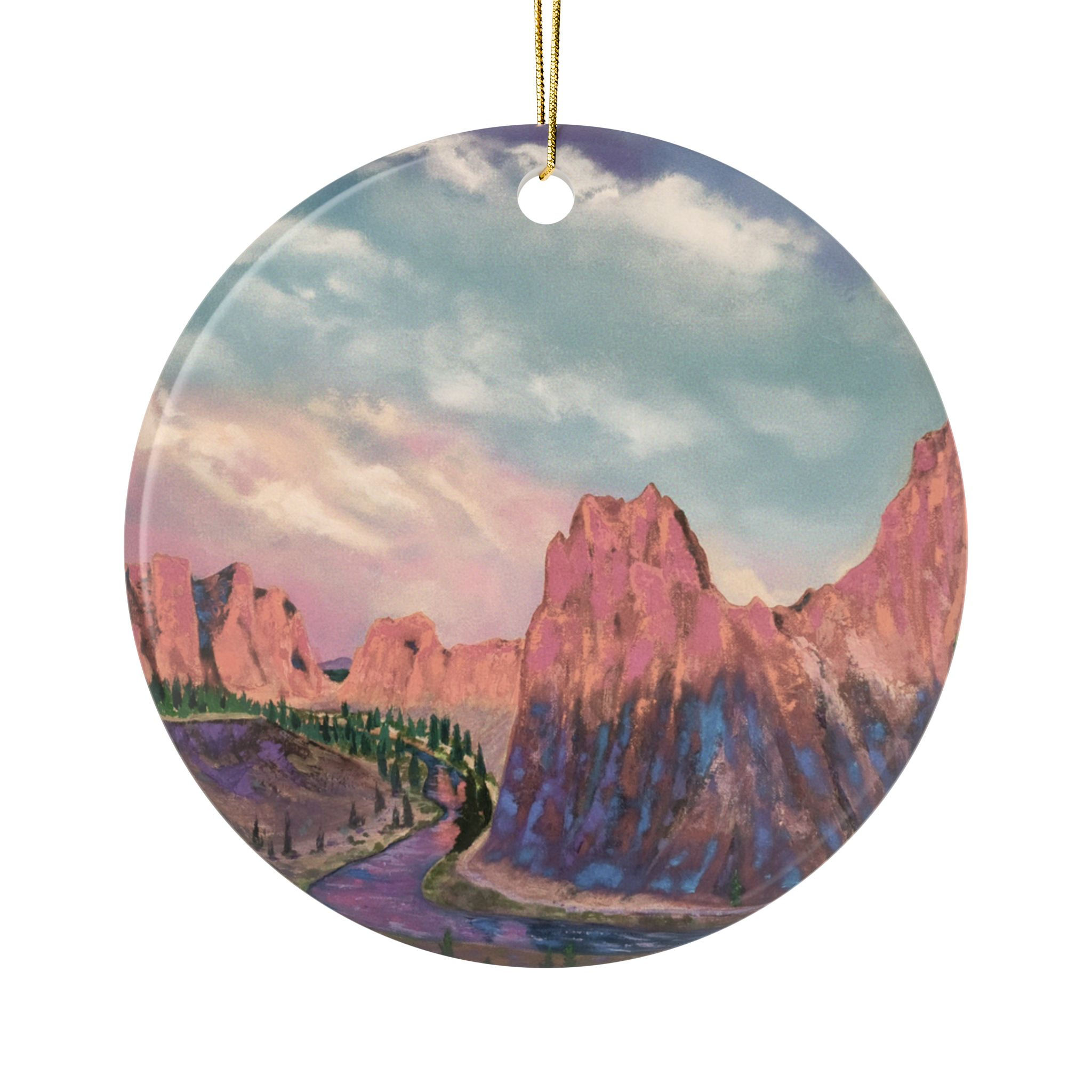 Smith Rock Oregon Ceramic Ornament