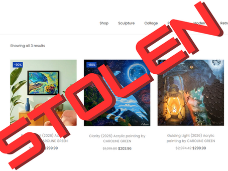 Exciting News... My Art Was Stolen