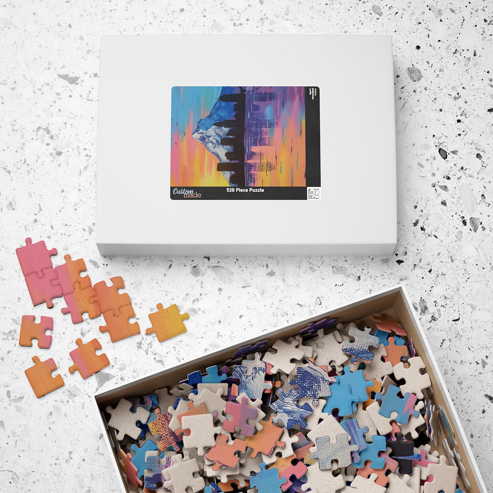 Thumbnail: Sunset Mountain Portland Skyline Puzzle | Mt. Hood, PNW City Gift