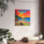 Thumbnail: Vibrant Sunset Art Print | PNW Landscape, Coastal Decor