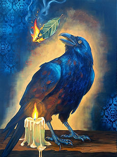 Caroline Green Art The Wish Contemporary Witchy Art for sale.jpg
