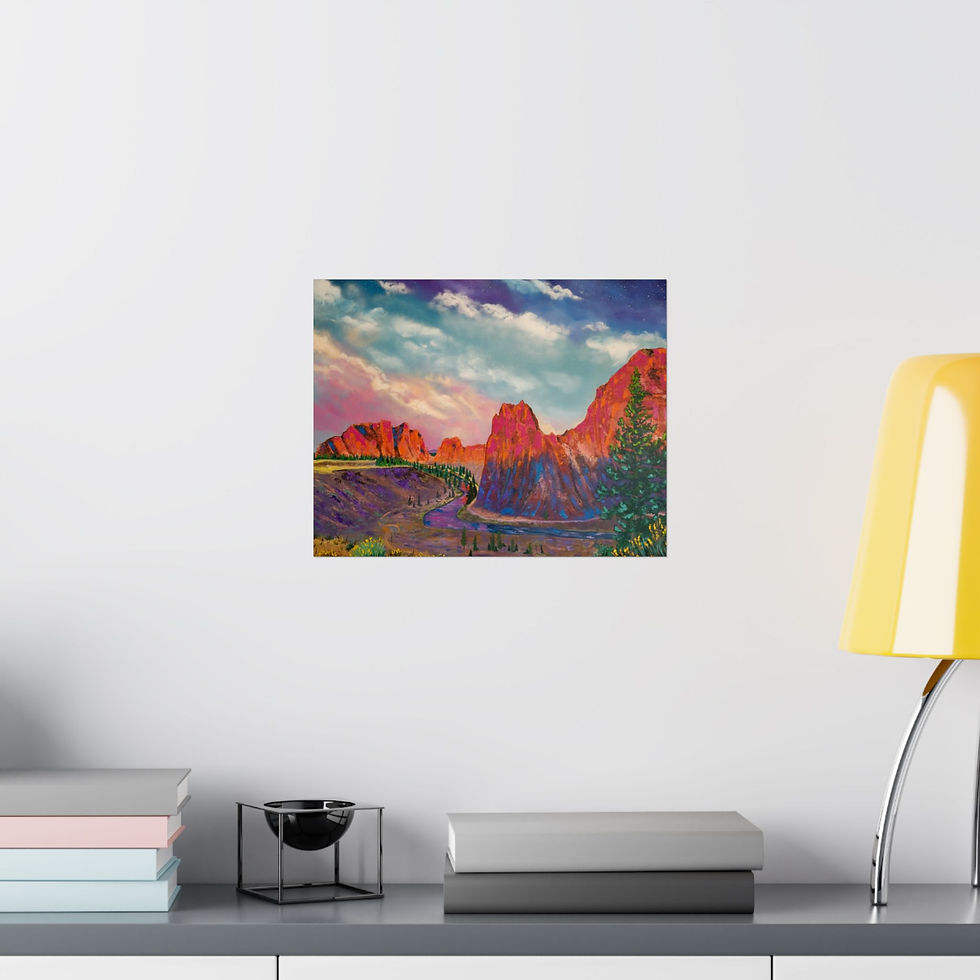 Thumbnail: Smith Rock Oregon Sunrise Landscape Art Print | Desert Sunrise, PNW Art