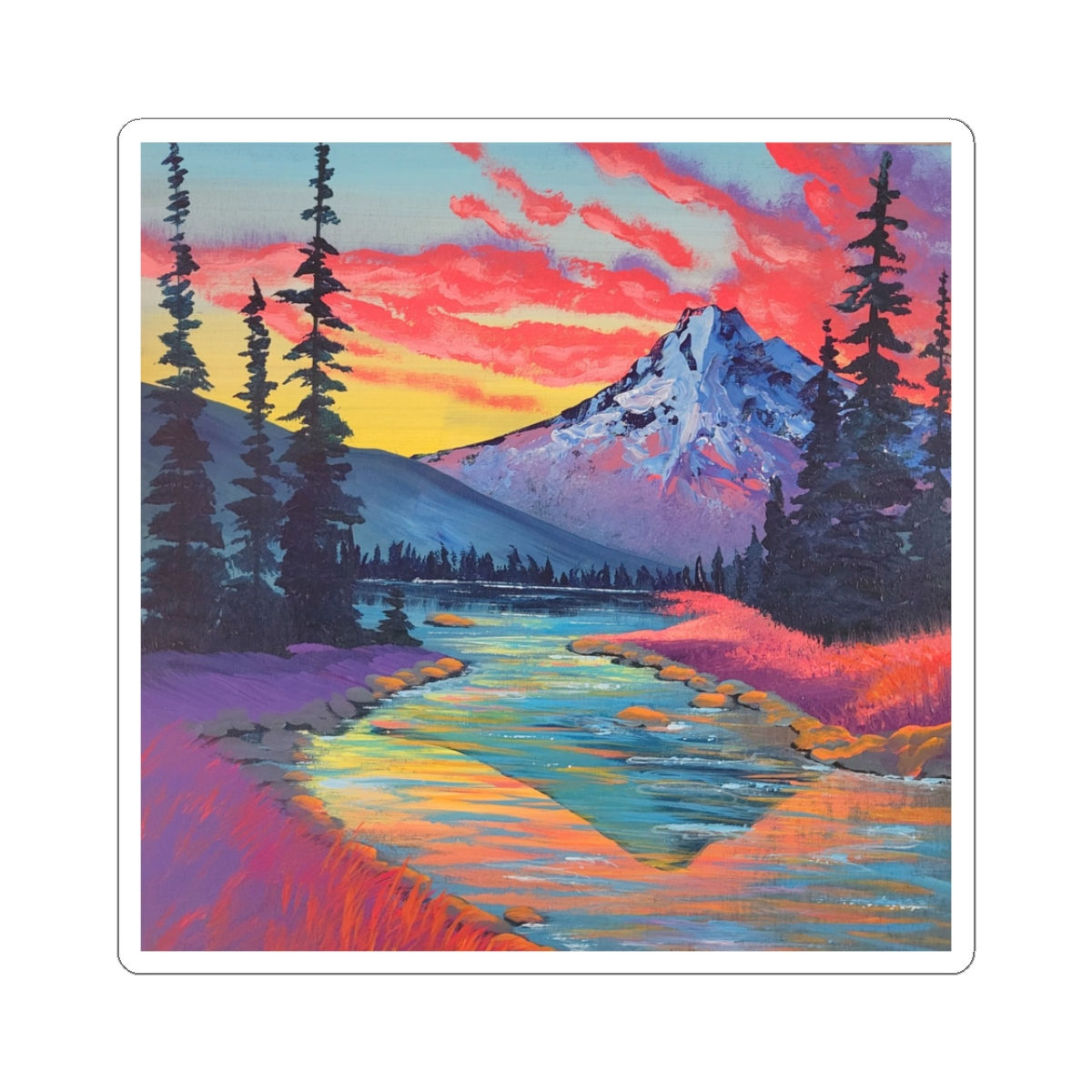 Mt. Hood Oregon Sticker | Kiss-Cut Nature Landscape Decal