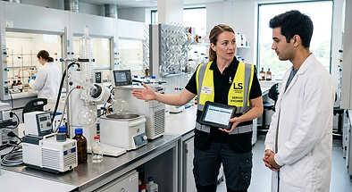 Firefly_LS laboratory service engineer conducting commissioning and operational verificati
